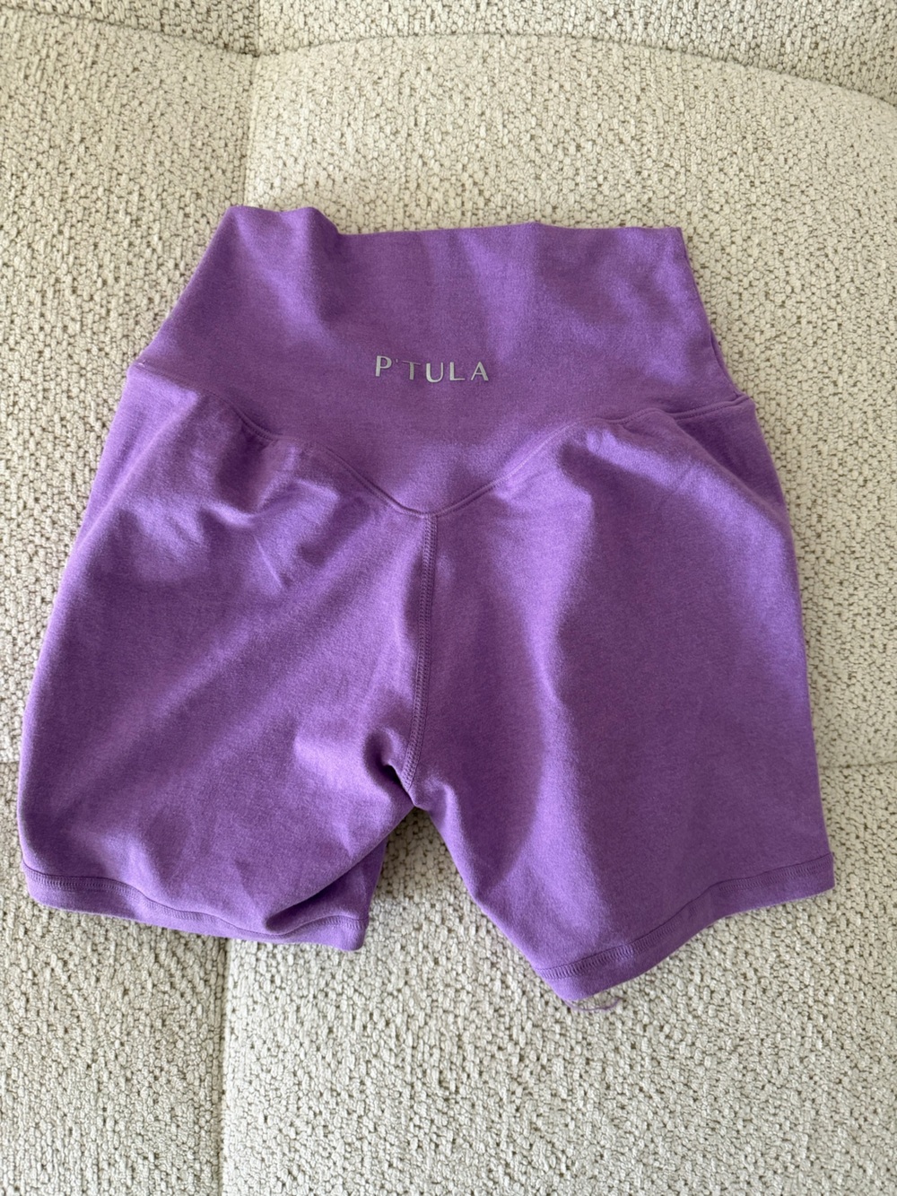 P'tula Lavender High-Rise Bike Shorts